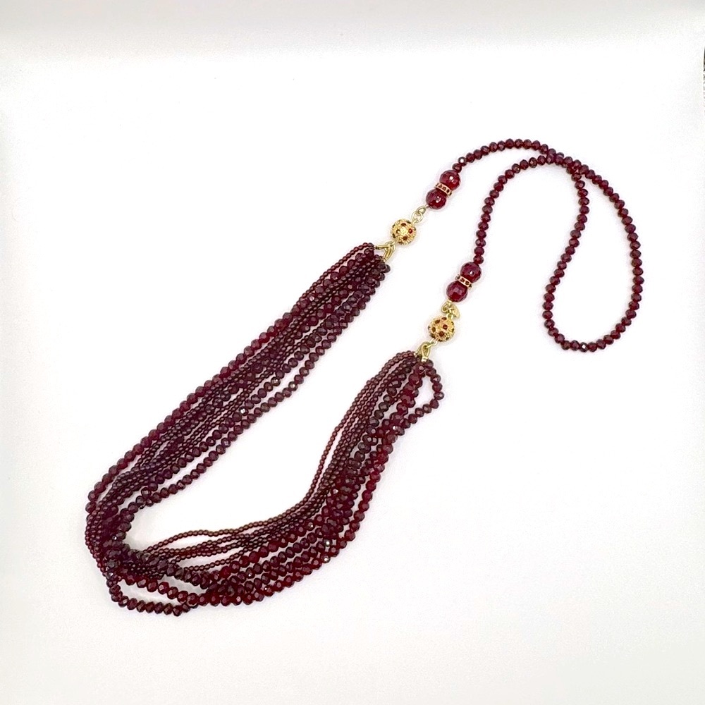 TALBOTS Beaded Crystal Statement Necklace
